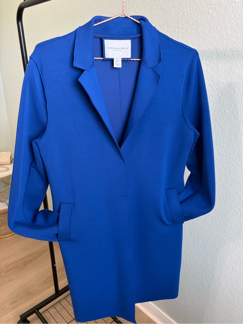 Carolina Belle Bright Blue Long Blazer Jacket